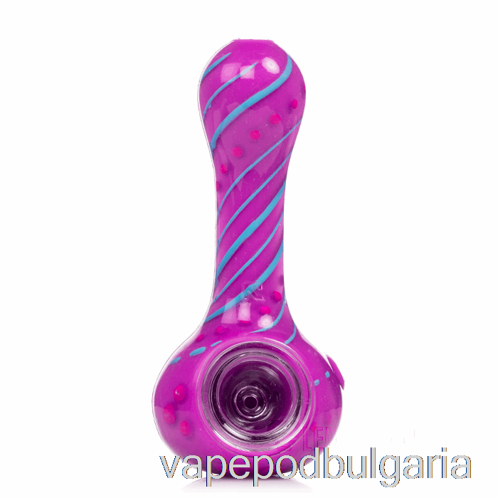 Vape Bulgaria Eyce Oraflex флорална силиконова лъжица цвете (синьо / лилаво / виолетово)